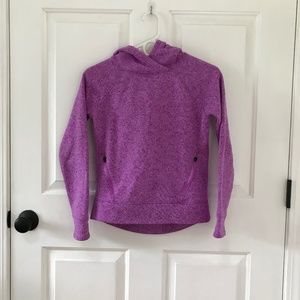Old Navy Active purple pullover hoodie sweater thumb holes Girls Size 10 / 12 L